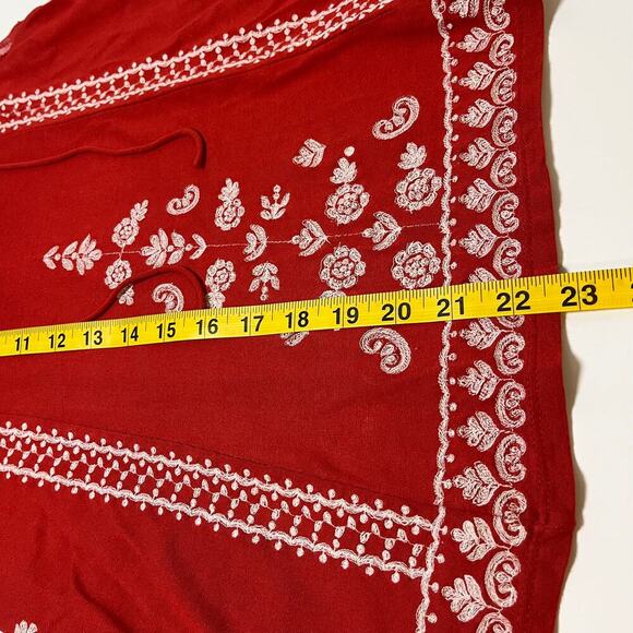 Anthropologie Akemi + Kin Chelsey‎ Embroidered Tank Top Red White Size XS Boho - Picture 11 of 11